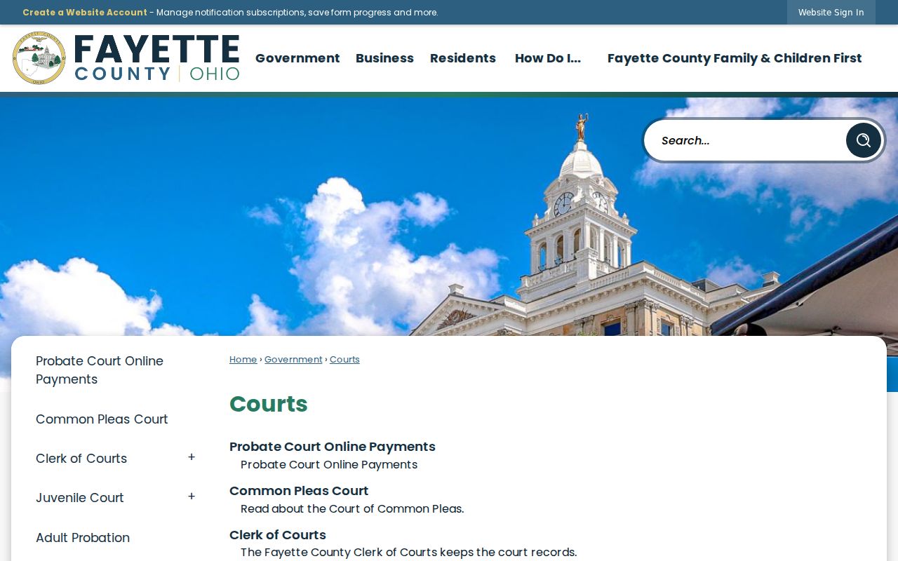 Bloomingburg court docket Fayette County courts directory