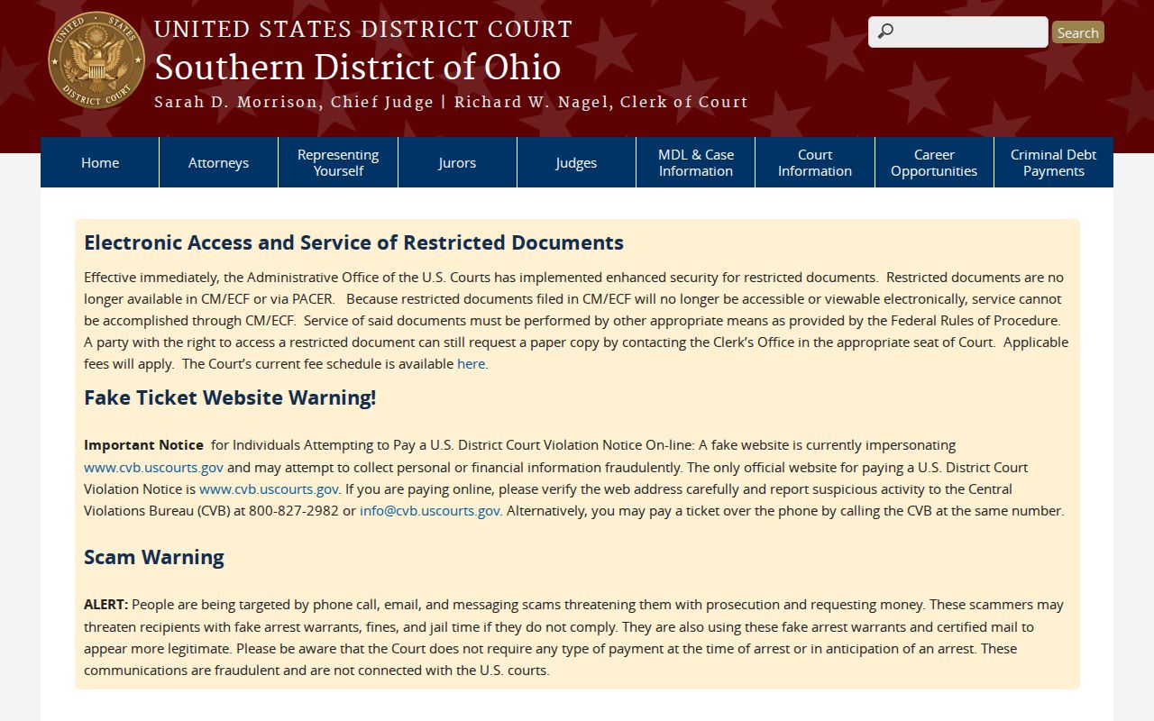 Bloomingburg court docket Southern District federal court routing
