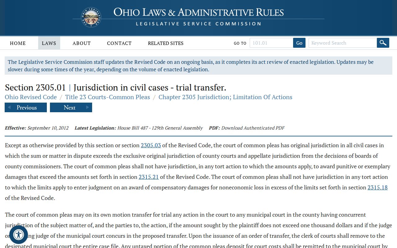 Fayette County civil docket Common Pleas civil jurisdiction reference
