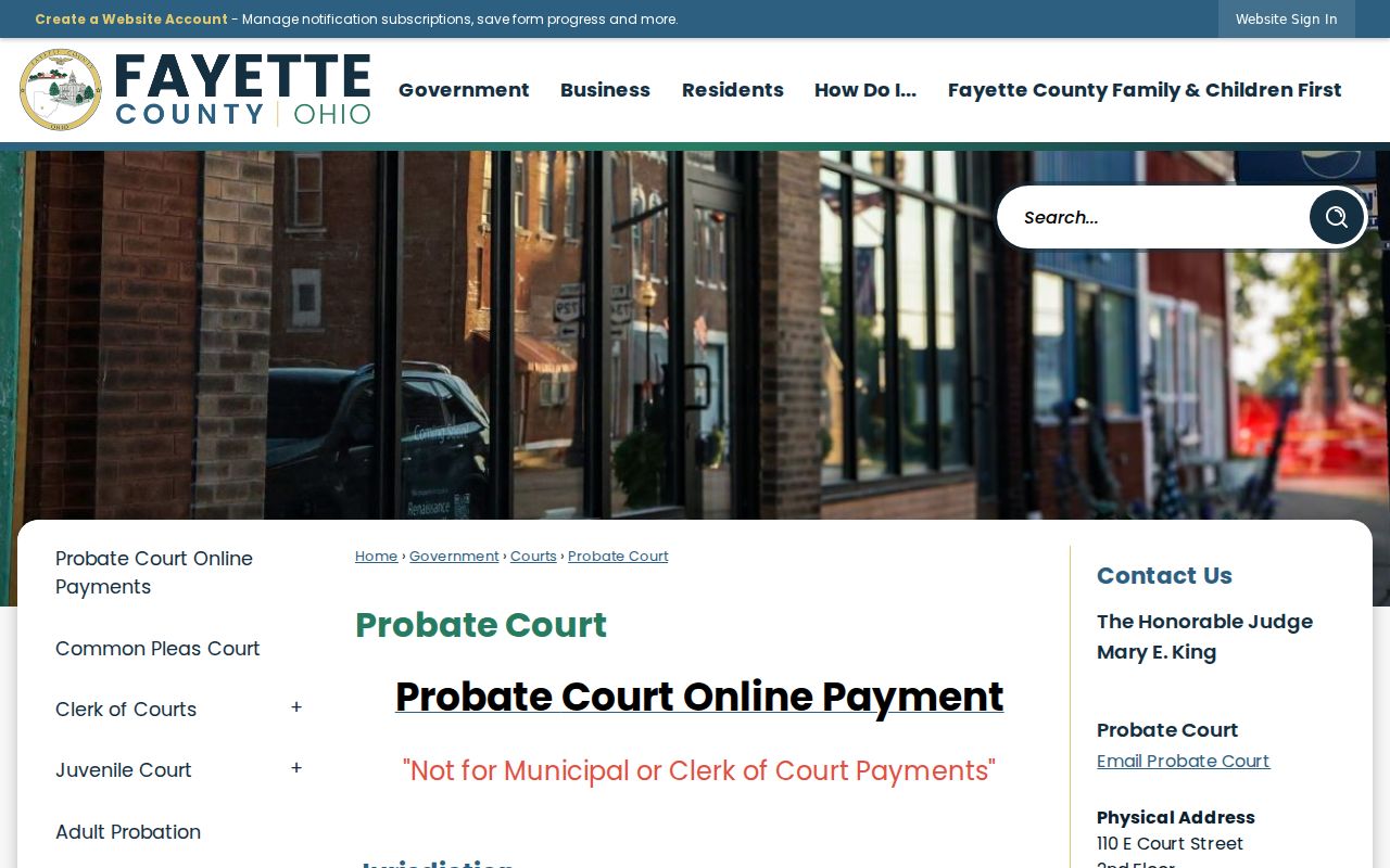 Fayette County probate court record office information