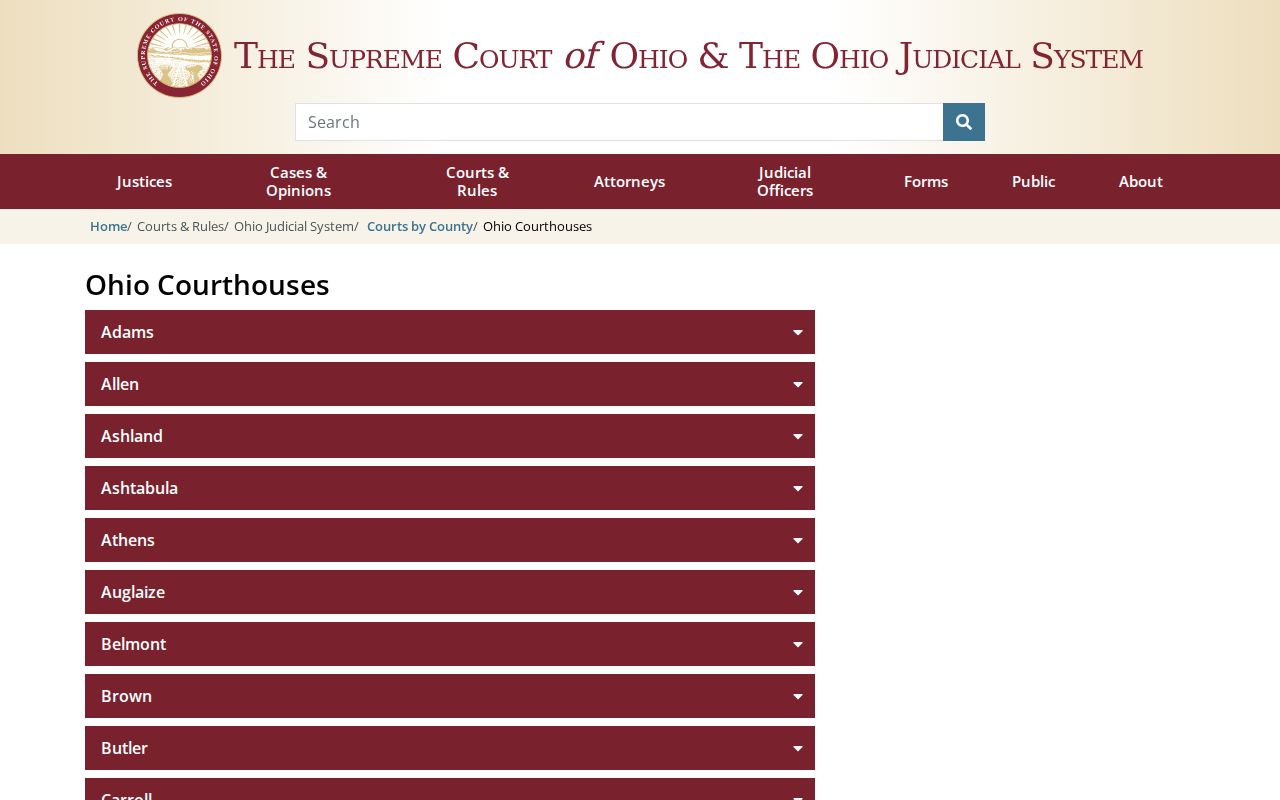 Fayette County court docket courthouse and court calendar context