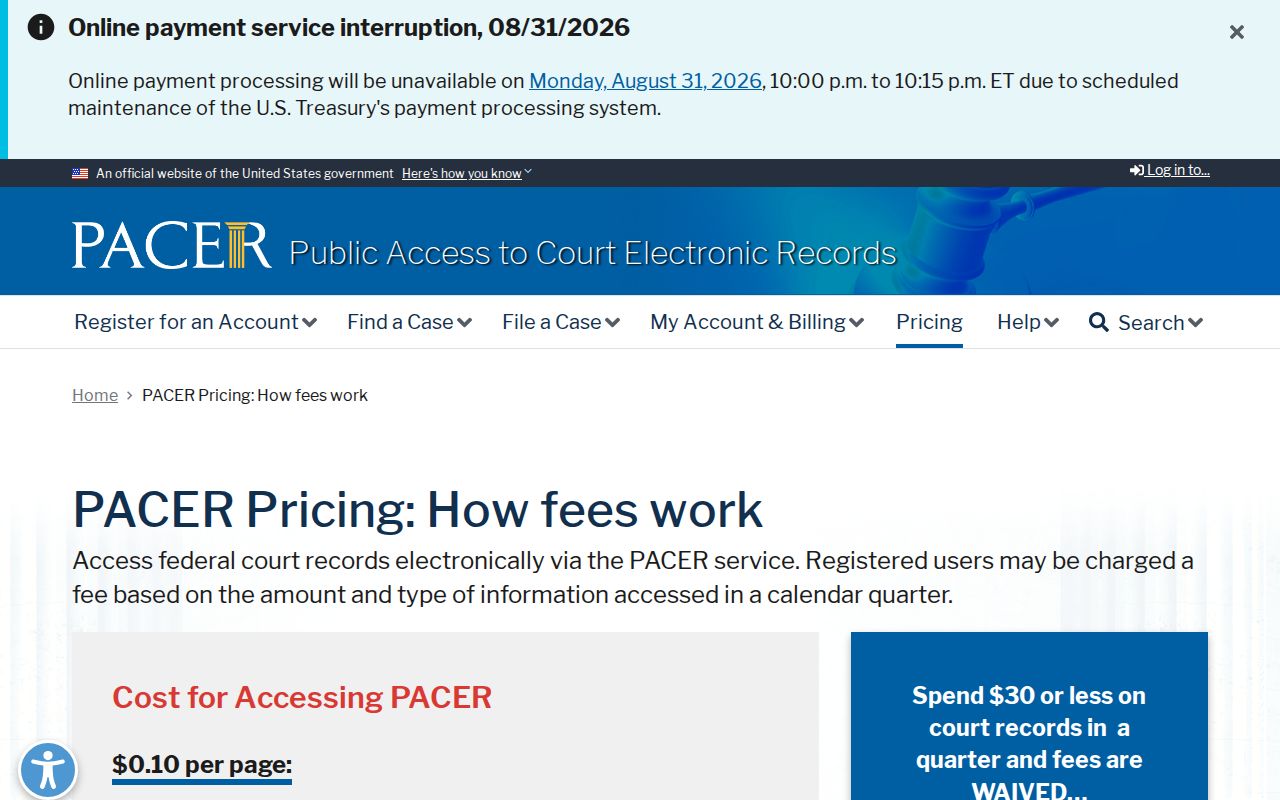 New Holland court docket federal PACER routing distinction